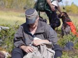 IMGP2025  Der er dømt lang varme pause..dommers tær trænger luft og temp er i hvert fald 25C+ (Odd mener måske 30 grader) ..så vi prøver at undgå væst hede med hundeaktivitet