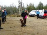 DSC03623  Anna har en af hendes egne hunde med