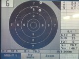 DSCF0948  200m KJG overslag når Match ammo er i nul = ca 15cm ..passer næsten også H-V så ikke skal klikke horizontal mellem ammo skift til lid større dyr som rådyr etc