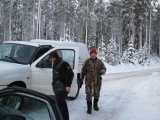 IMG 1014  Bakkade do tilbakss mod Ö siden o hadde tur..skogsfolk börja röj snö..nu är vi holdplads var Björn vent på os