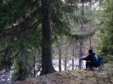 DSC02607  så er Per kommet, får ham ud med det samme og sidde hvor jeg fik B igår..kunne jo være der kom en mere