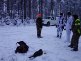 DSC05911  Björn er kommet til .. ingen spor af hare, kun af ræv .. Bortset fra denne tjur, mærkes der ikkr som der har været/er liv i skoven