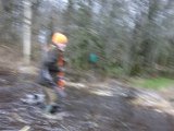 DSC04255  der står vand VAND HØJT vi kan ikke komme over på forsiden ... prøver bagsinde og Lars går i
